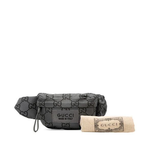 Gucci GG Nylon Waist Bag Body Bag 767934 Gray Nylon Leather Women's Gucci - Picture 7 of 7